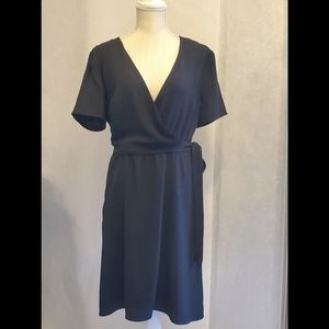 Black wrap dress